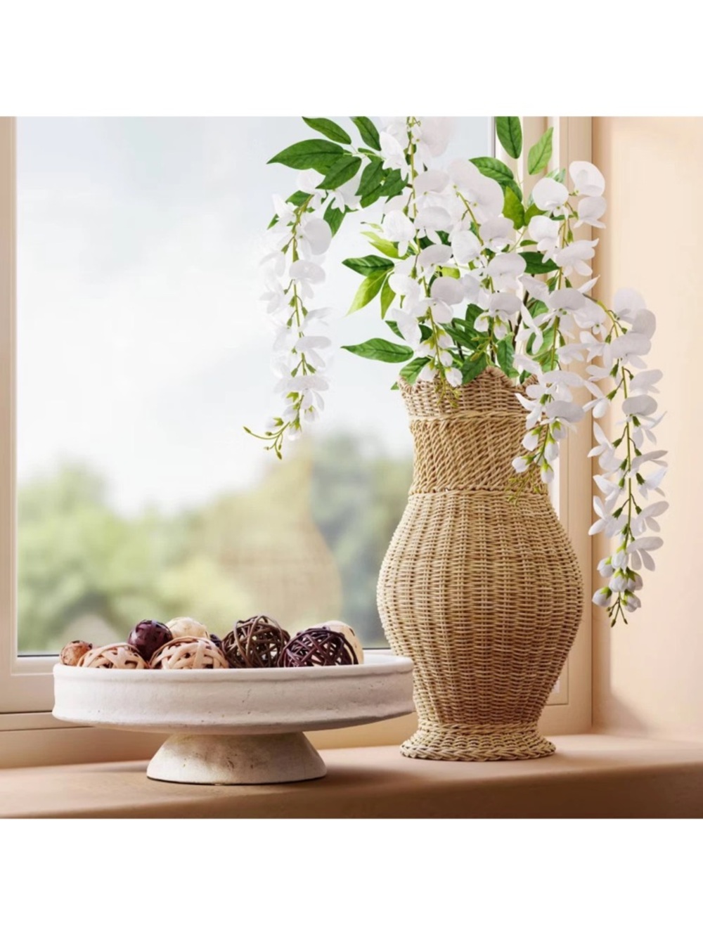 Scalloped Edge Woven Vase - Threshold